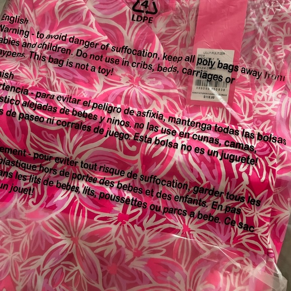 Lily Pulitzer Winifred Printed Cotton Piñata Pink Top - Picture 6 of 6